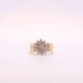 Ring 53 Yellow Gold Diamond Flower Ring 58 Facettes