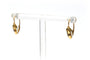 Boucles d'oreilles Art Déco en or jaune et blanc 18k et perles
