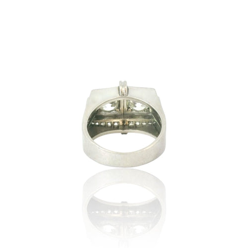 Bague Bague en or blanc et diamant des années 1940 58 Facettes