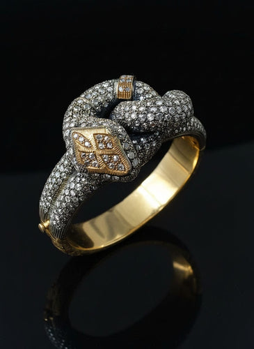 Bracelet Bracciale "a Serpente", Tardo '800 58 Facettes