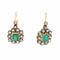 Boucles d'oreilles Boucles d'oreilles pendantes en or et diamants émeraude de Colombie Art Déco 58 Facettes