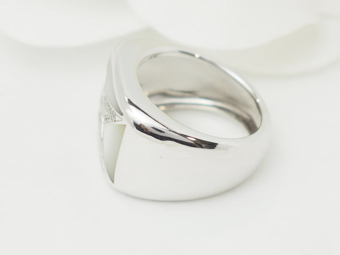 Bague 50 Bague Mauboussin "Grande vie" en or blanc, Nacre et diamants 58 Facettes 33601