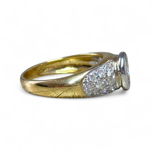 Bague 56 Solitaire illusion en or blanc serti de diamants 58 Facettes 296