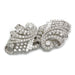 Art Deco Double Clip Brooch - Gold, platinum & diamonds 58 Facettes 240117R