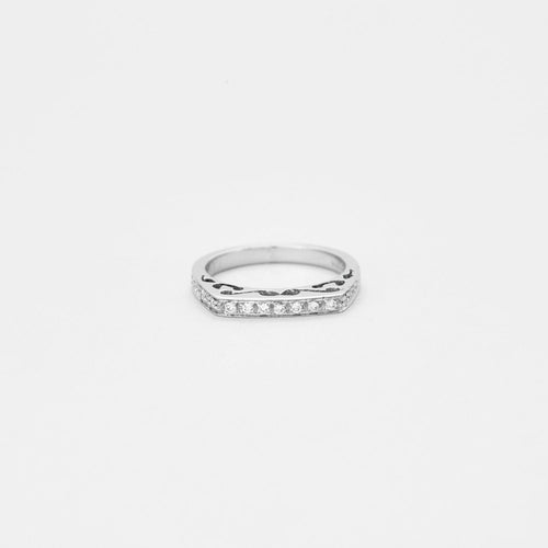 Bague 54 Bague demi-éternité diamants 58 Facettes 2519