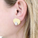 Earrings Modernist earrings in yellow gold, diamonds. 58 Facettes 33617