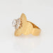 Bague 52 Bague en or jaune avec cigare et grappe de diamants 58 Facettes G13593