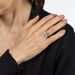 50 Vintage 4,50 ct Aquamarine Diamond Ring 58 Facettes G13369