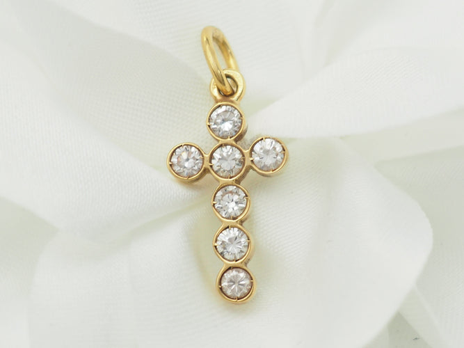 Pendentif Pendentif croix en or jaune et diamants 0.40ct 58 Facettes 32760
