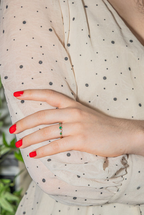 Bague Or jaune Emeraude