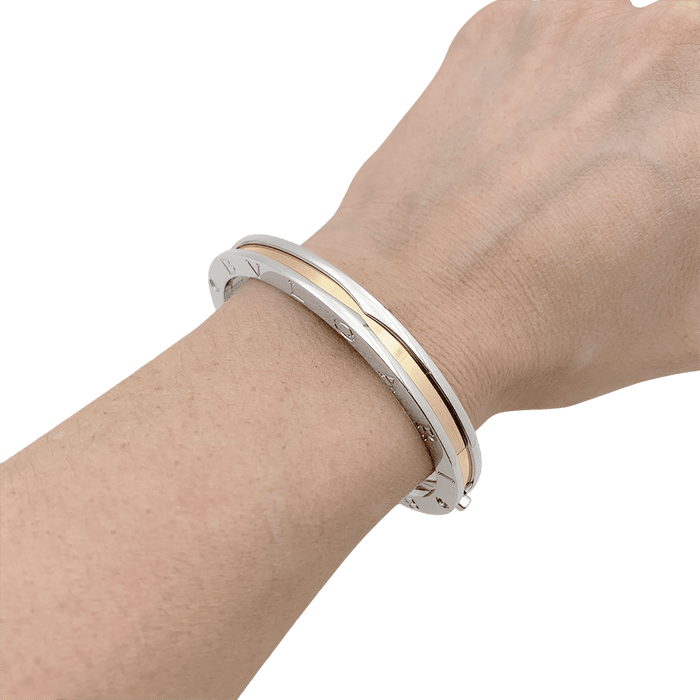 Bracelet Bulgari "BZero1" or, acier. 58 Facettes 34174