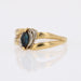 Bague 52 Bague saphir navette or jaune d'occasion 58 Facettes 21-675C