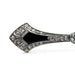 Broche Broche barrette Art-Déco en platine, diamants et onyx. 58 Facettes