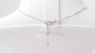 Collier Collier or blanc, citrine et diamants 58 Facettes 32805