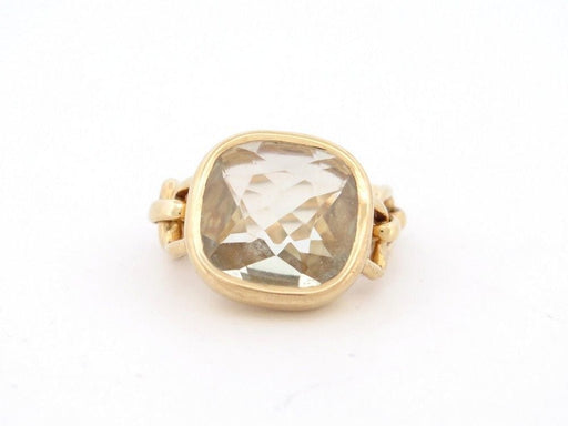 Ring 51 POIRAY indrani ring in prasiolite yellow gold 58 Facettes 259580