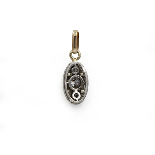 Pendentif Ovale - Or Bi-Colore & Diamants