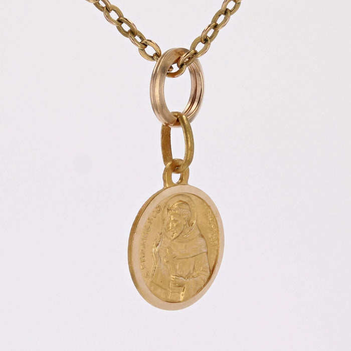 Pendentif Petite médaille Saint François d'Assise 58 Facettes CVP176