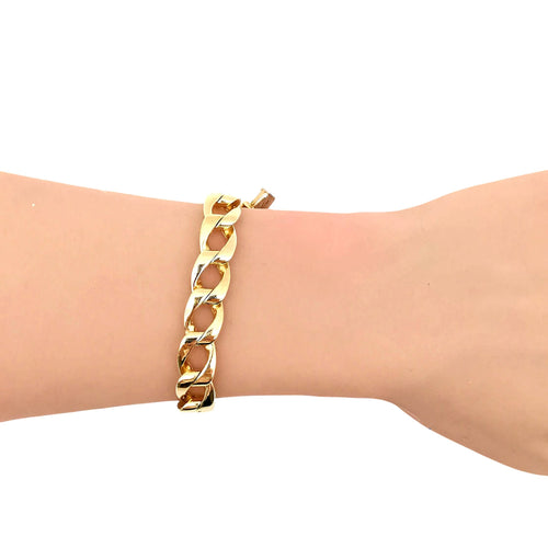 Bracelet Bracelet or jaune Maille forçat 58 Facettes