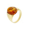 Bague en or jaune avec ambre