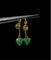 Boucles d'oreilles Boucles d'oreilles à pince en or jaune avec chrysoprase 58 Facettes