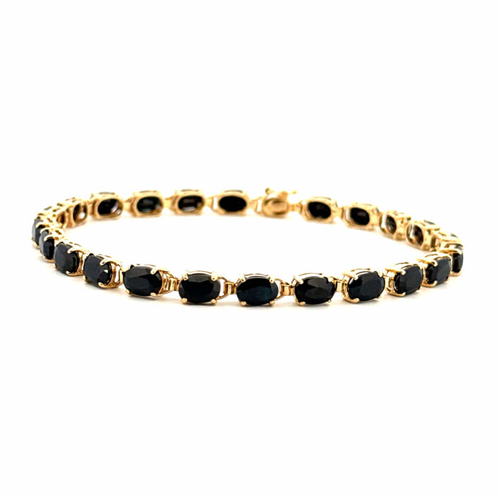 Bracelet Bracelet Rivière Or Jaune 18k Saphirs 58 Facettes BRA-GSJE480-01