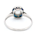 53 Diamond Sapphire Platinum Halo Ring 58 Facettes 38D54FF352D5479DBFF158C1A31D0550