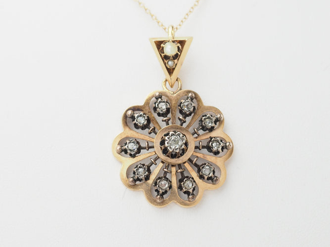 Pendentif Pendentif Napoléon III en or rose et diamants 58 Facettes 16018