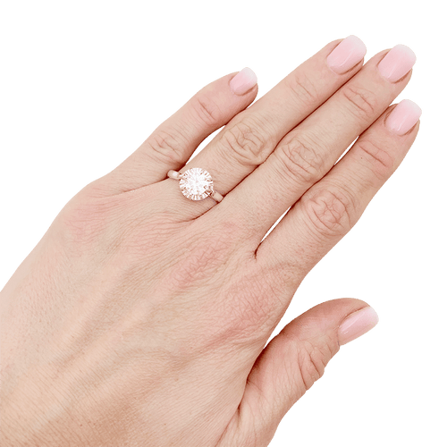 55 Bague solitaire platine, diamant. 58 Facettes 34159