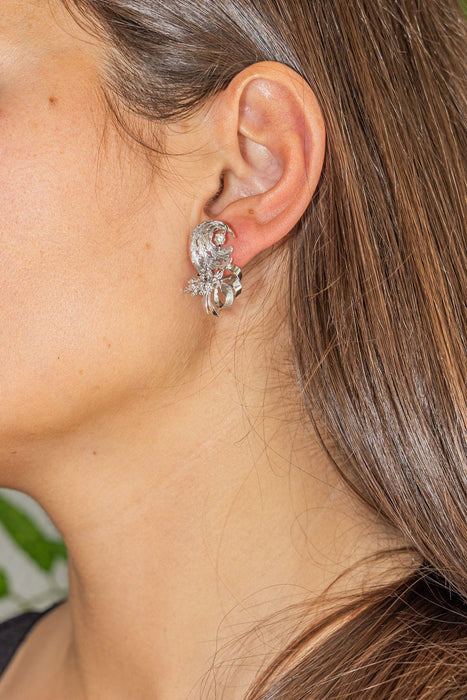 Boucles d'oreilles Boucles d'oreilles Or blanc Diamant 58 Facettes 3244484CN