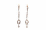 Boucles d'oreilles art déco diamants