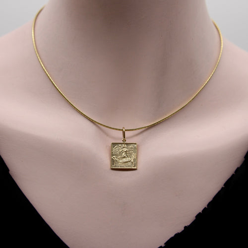 Pendentif Pendentif ou breloque en or jaune style lingot de style néo-égyptien 58 Facettes