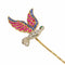 Broche Pince à cravate vintage d'inspiration Art déco représentant un oiseau volant avec des pierres précieuses multicolores 58 Facettes 24204-0272