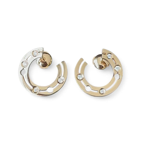 Boucles d'oreilles DINH VAN - Créoles pulse or rose 58 Facettes 357