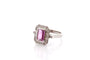 Bague 53 Bague vintage saphir rose de 1,57cts et diamants 58 Facettes 26641-27260