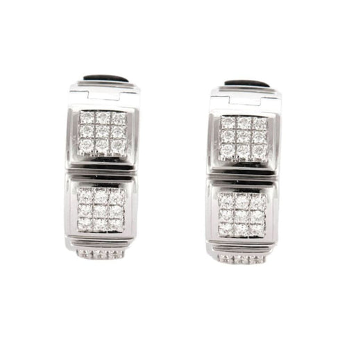 Boucles d'oreilles MAUBOUSSIN - Boucles d'oreilles or blanc, diamants et nacre 58 Facettes DIN0024