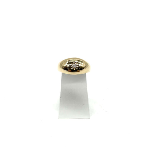 Bague 59 Bague jonc or jaune, diamant 58 Facettes Z1351625