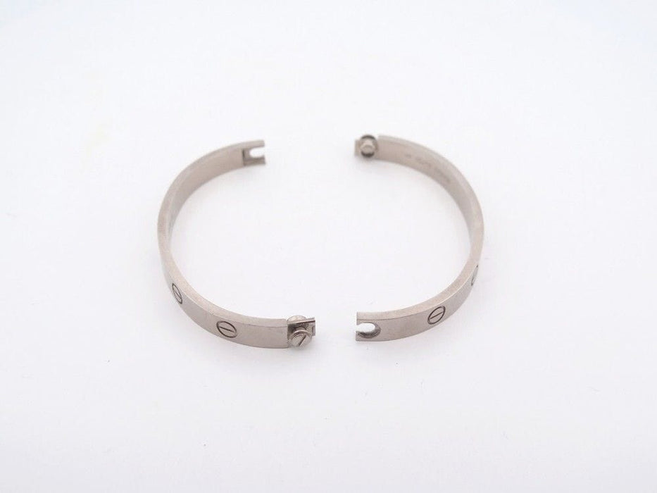 Bracelet bracelet CARTIER love or blanc gris 18k t16 + certificat 58 Facettes 258752