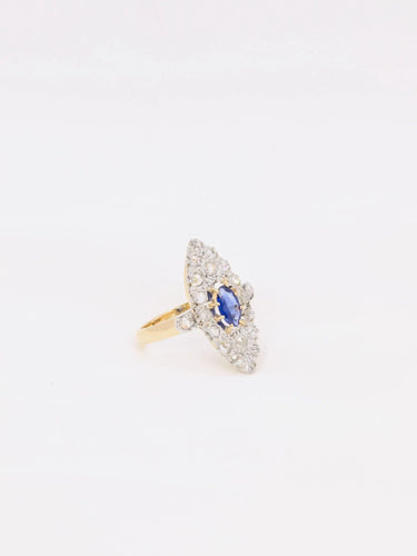 Bague 50.5 Bague marquise diamants saphir 58 Facettes J144