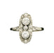 Bague 53 Bague or jaune platine diamants 1910 58 Facettes