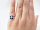 Bague 51 Bague ronde en or jaune, saphirs et diamant 58 Facettes 33402