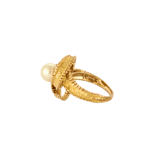 Bague 51 BAGUE RUBAN OR ET PERLE 58 Facettes BO/250001