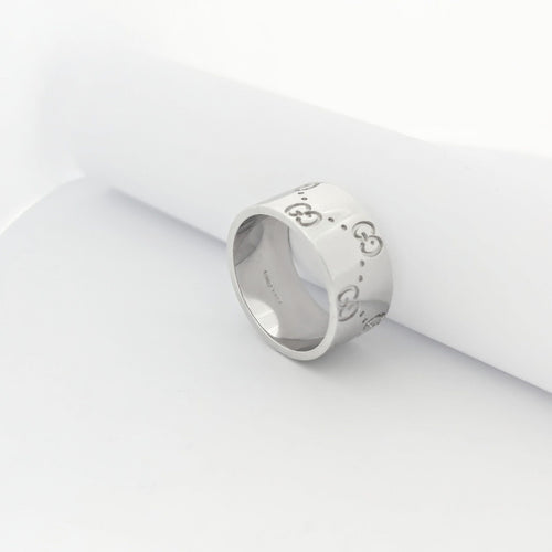 GUCCI - Bague Icon or blanc