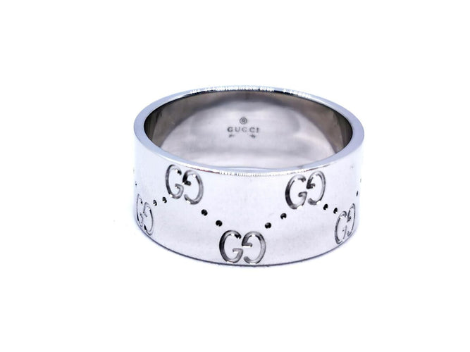 Bague 59 Gucci Bague Icon Or blanc 58 Facettes 894446CN