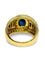 Bague or jaune saphir 2,5 ct et diamants 1 ct 58 Facettes 1203