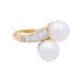 Bague 51 Bague Mauboussin vintage perles, or jaune, diamants. 58 Facettes 33728