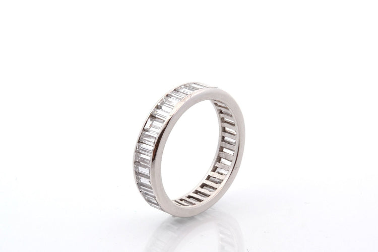 Bague 55 Alliance diamants de taille baguette 58 Facettes 27743