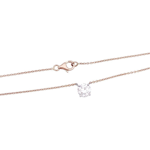 Collier Collier solitaire deux ors, diamants. 58 Facettes 33621
