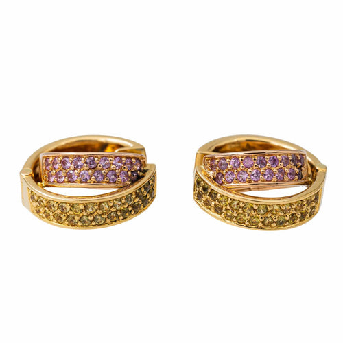 Boucles d'oreilles Boucles d'oreilles Créoles Or jaune Saphir 58 Facettes 2617395CN