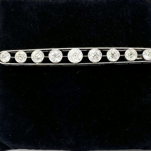 Broche Broche barrette platine et diamants 58 Facettes Z15B51631