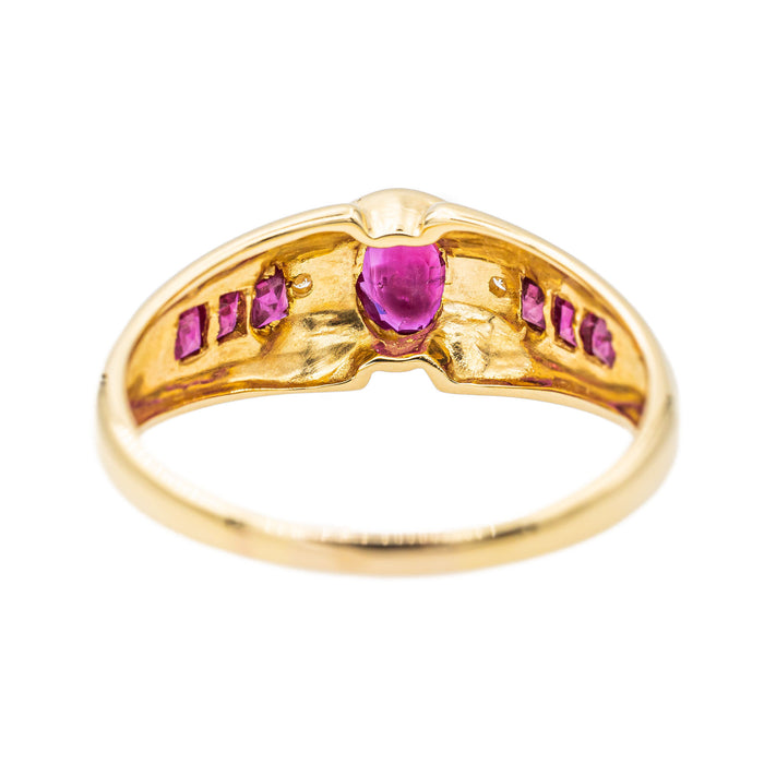 Bague Or jaune Rubis